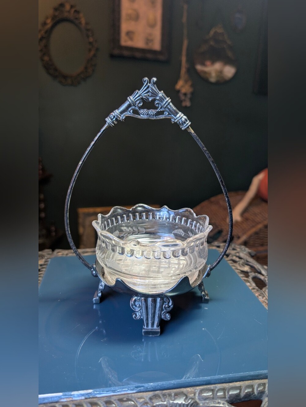 Antique Victorian Ornate Bridal Basket